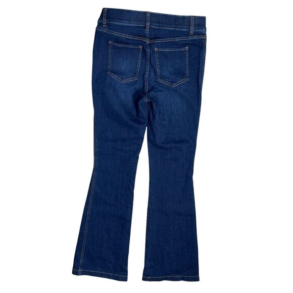 New Spanx Flare Jeans Medium M Midnight Pull-On Elastic Long Inseam 33" - Picture 2 of 4